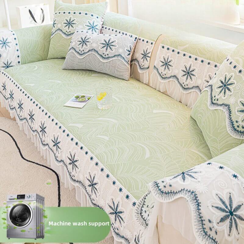 Small fresh summer new ice silk non-slip sofa cover cover cloth towel