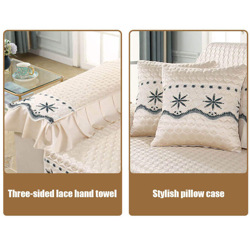 Summer sofa cushion universal models, suitable for L-shaped sofa, non-slip cushion sofa cover solid color simple modern backrest towel