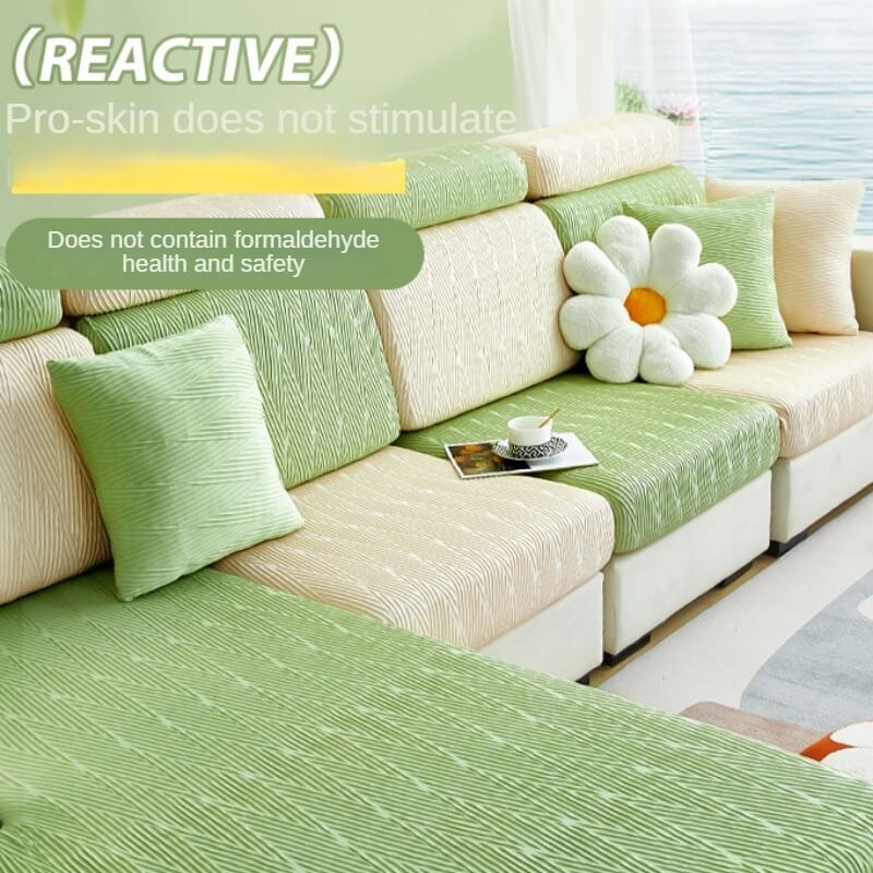 Simple modern summer non-slip ice silk sofa cover, living room decoration