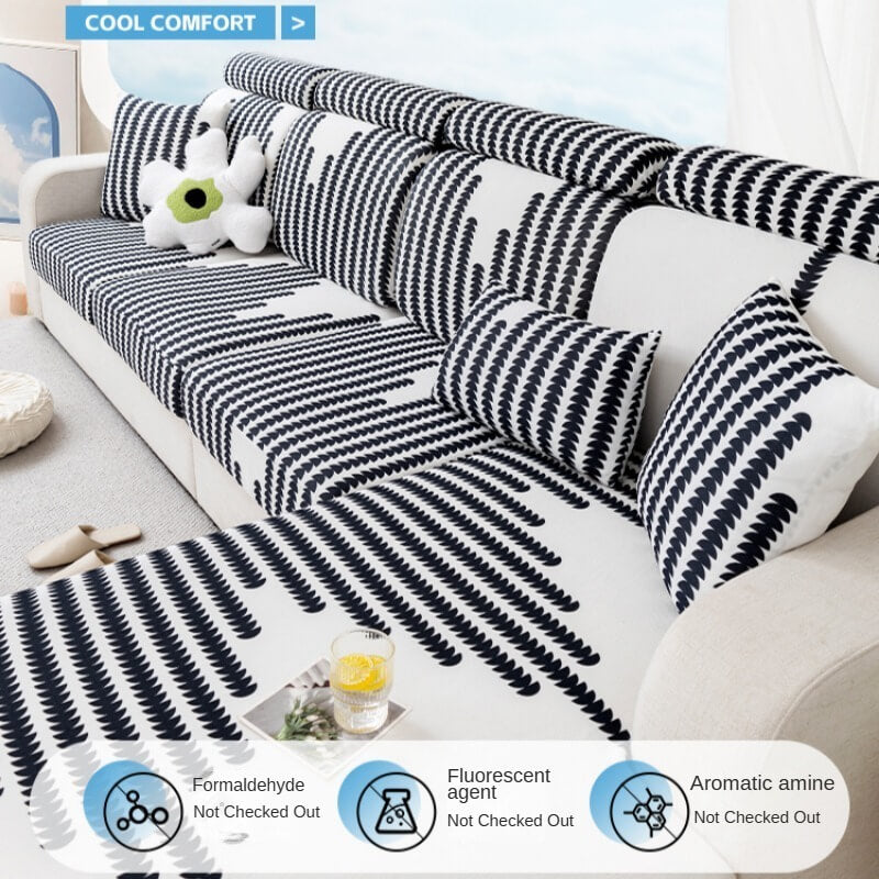 2024 new non-slip all-inclusive universal ice silk sofa cover, sofa cushion, comfortable and dirt-resistant, anti-cat scratching