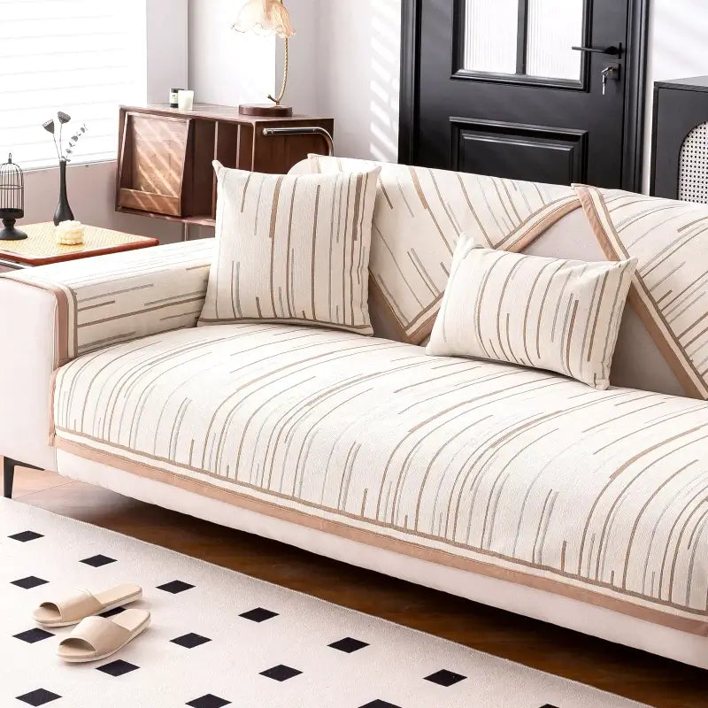 2024 New Light Luxury Striped Sofa Cushion