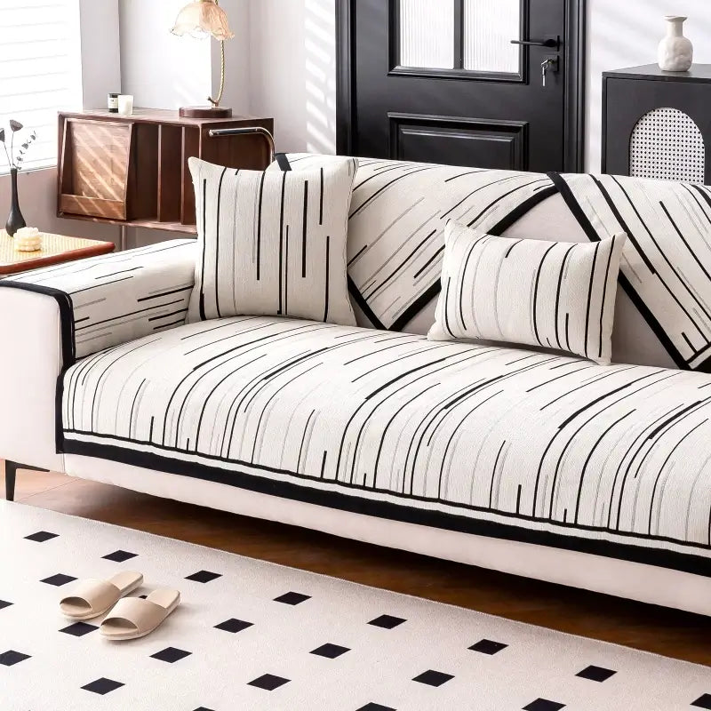 2024 New Light Luxury Striped Sofa Cushion