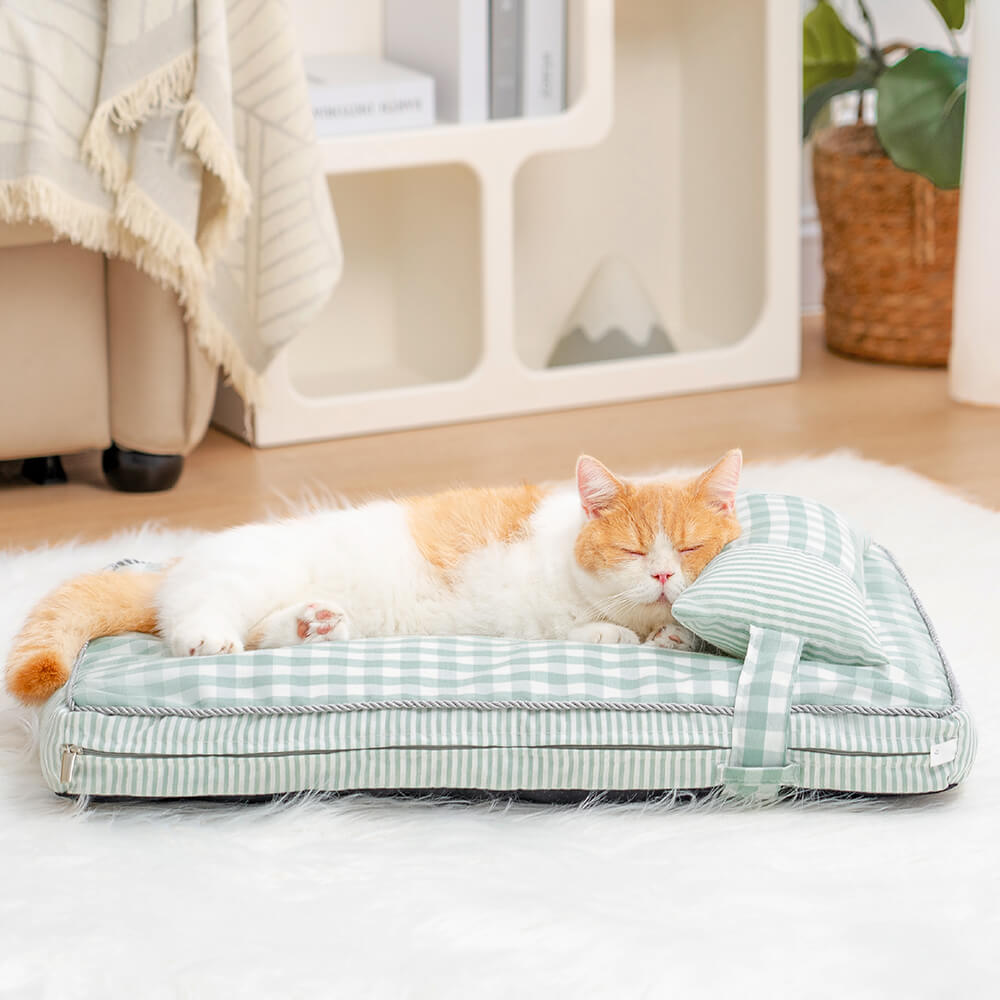 Fashion Checkered Pattern Washable Dog & Cat Bed