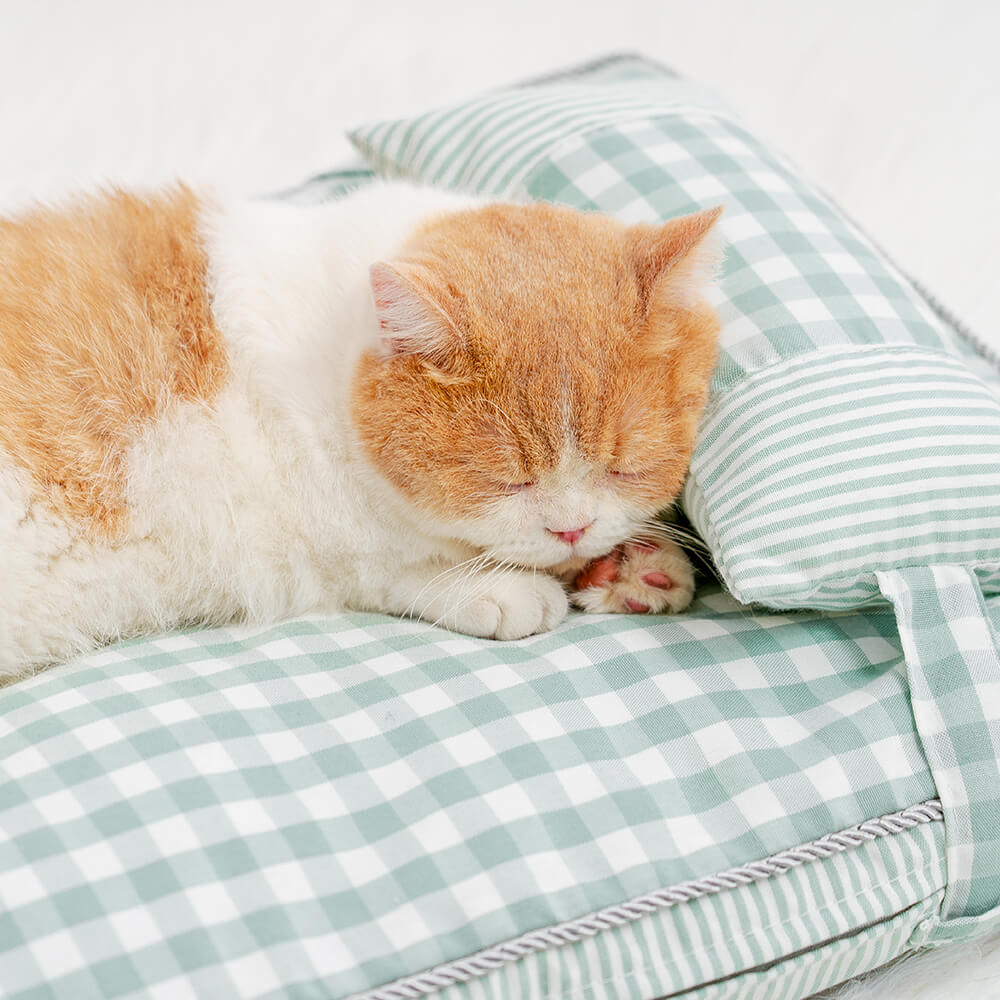 Fashion Checkered Pattern Washable Dog & Cat Bed