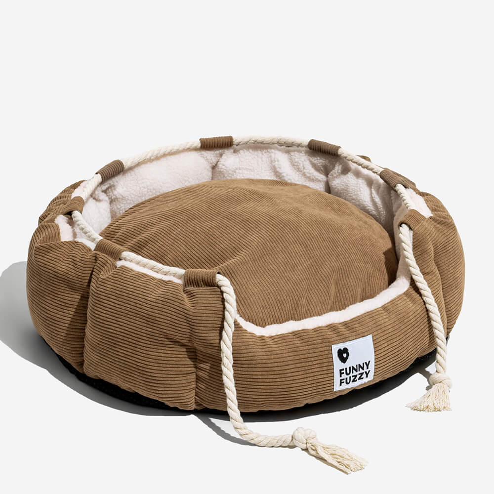 Playful Pull Rope Pet Bed Adjustable Chew-Resistant Dog & Cat Bed