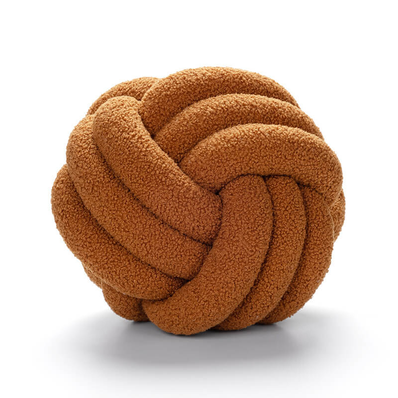 Knotted Ball Pillow Hand Knit Living Room Cushion