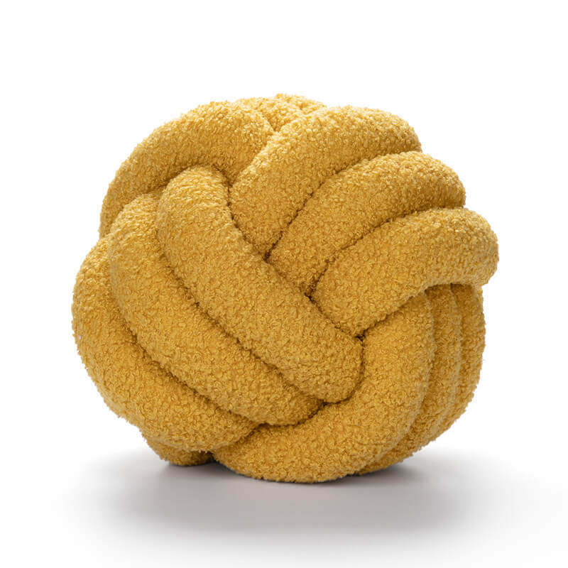 Knotted Ball Pillow Hand Knit Living Room Cushion