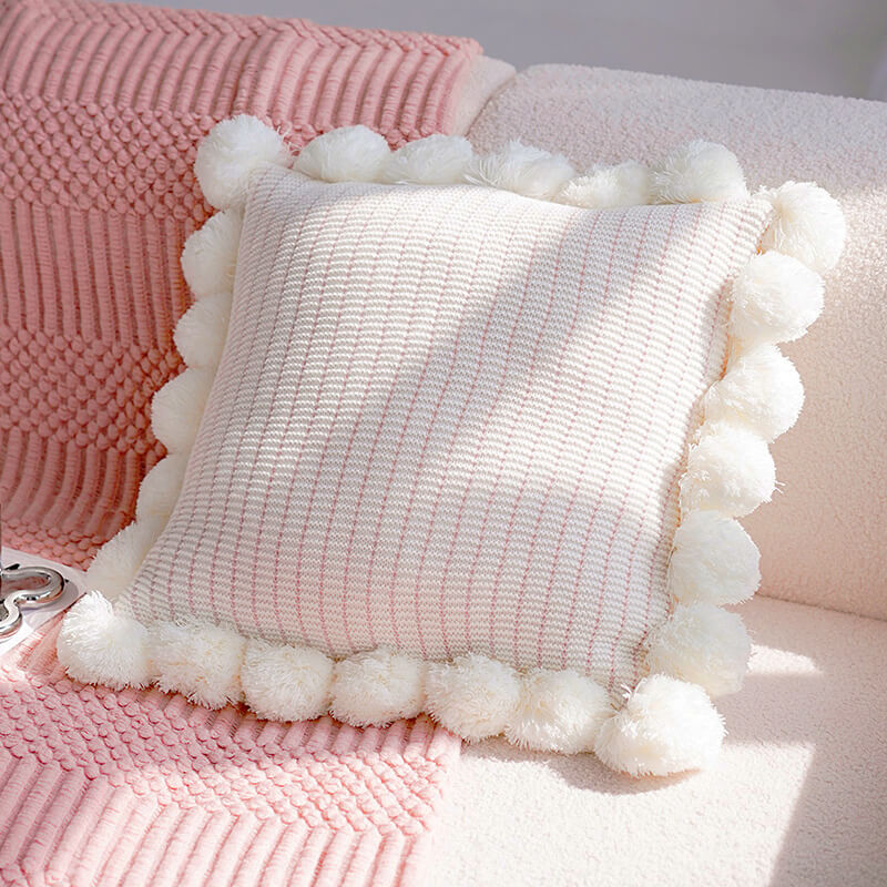 Knitted tassel small fresh pillow living room bedside lumbar support