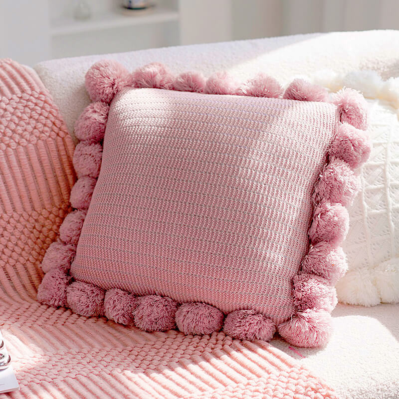 Knitted tassel small fresh pillow living room bedside lumbar support