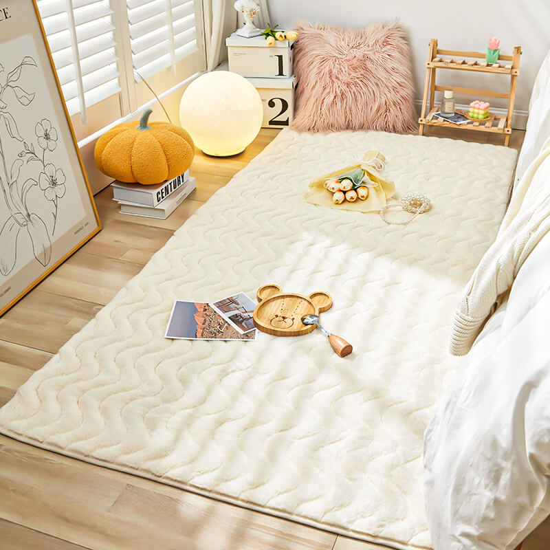 ins style thickened imitation rabbit hair carpet living room non-slip bedroom carpet