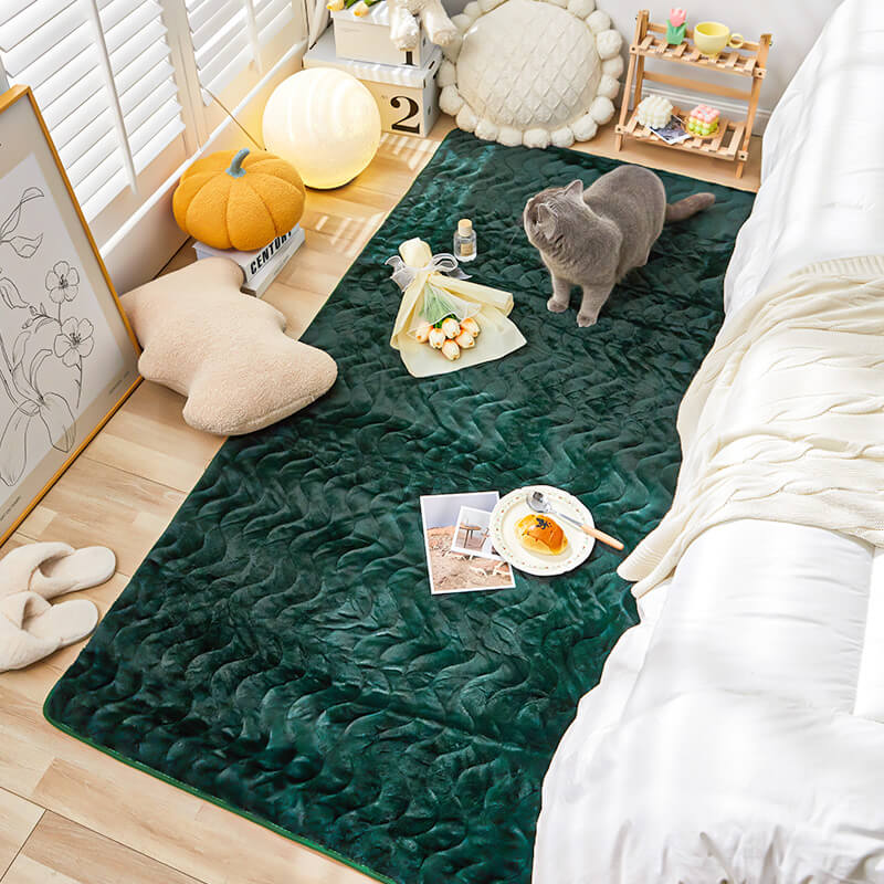 ins style thickened imitation rabbit hair carpet living room non-slip bedroom carpet