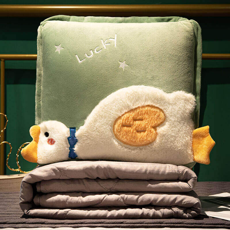 Cushion blanket dual-use folding paragraph pillow blanket two-in-one sofa car cushion nap pillow