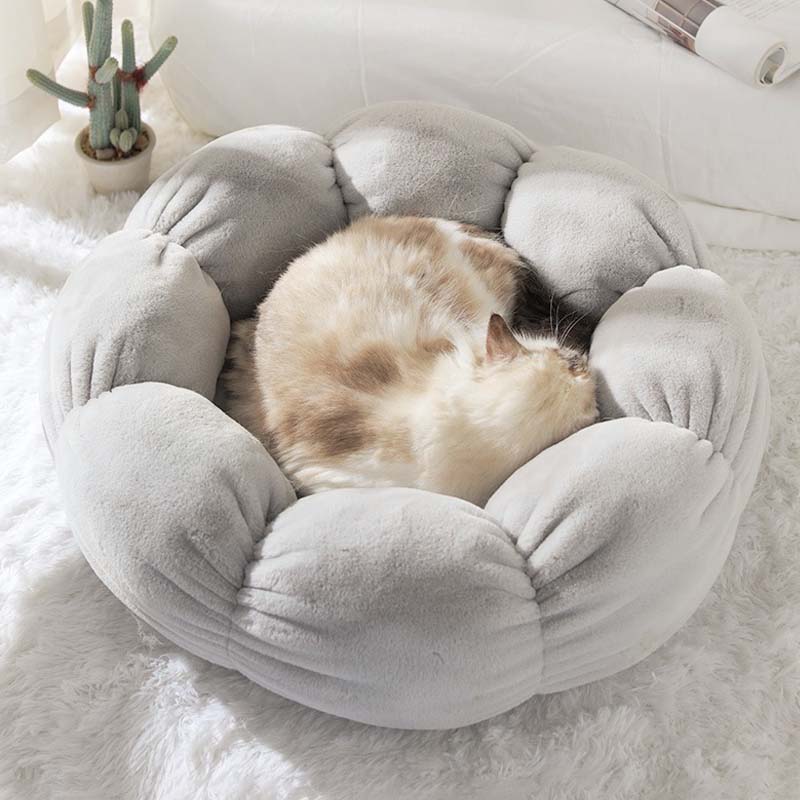 Flower Shape Enclosed Cat Bed