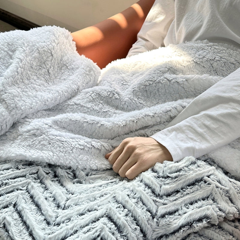 Thickened Double Layer Lambswool Blanket