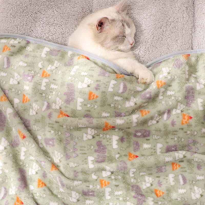 Coral Velvet Blanket for Pets Sleeping Small Covering Blanket