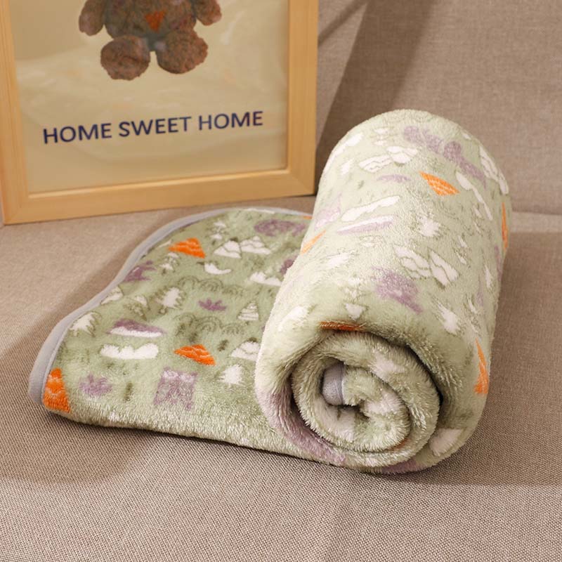 Coral Velvet Blanket for Pets Sleeping Small Covering Blanket